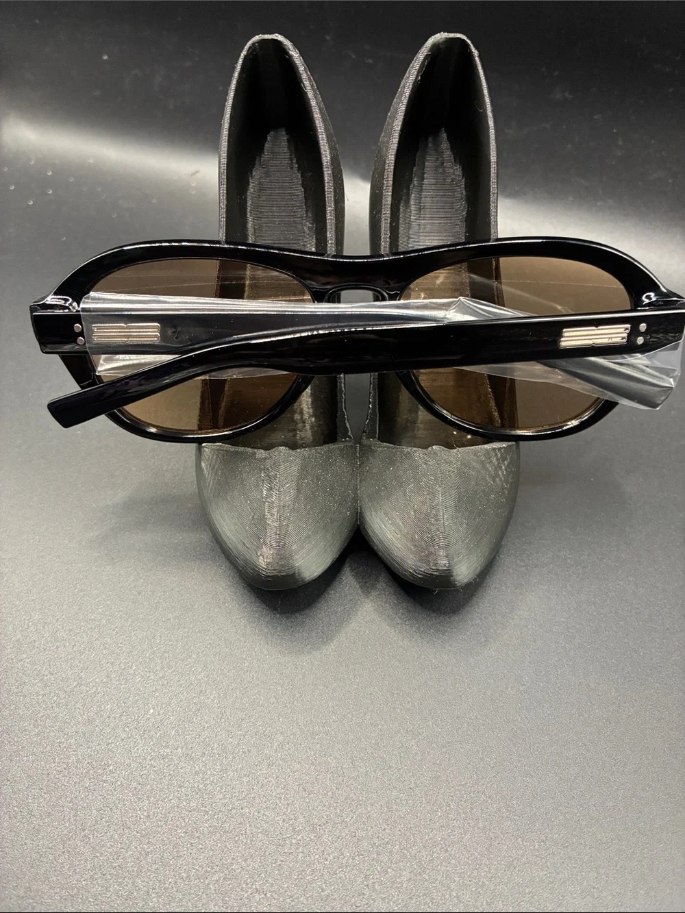 Dancing disco doll Classic Black Frame Brown Lens Sunglasses - UV400 Protection